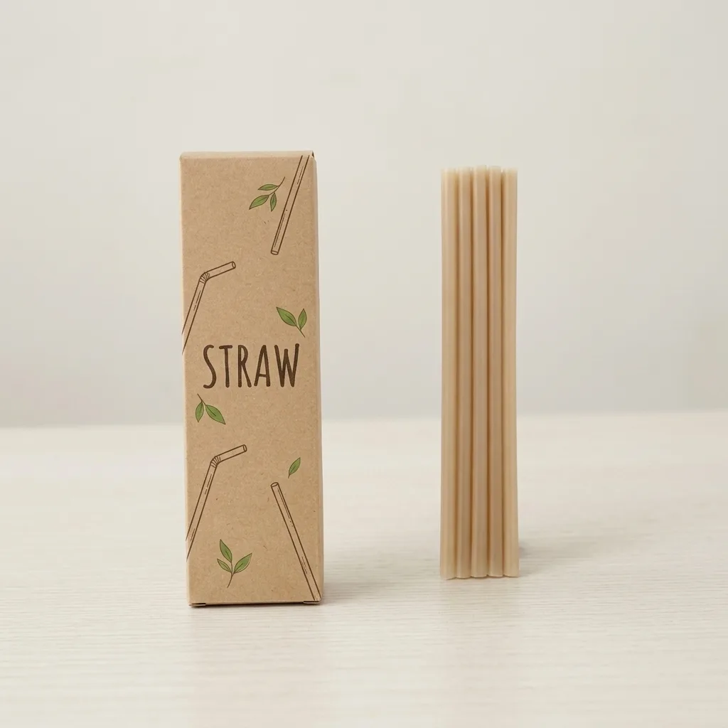 PLA Straw Retail Packaging (Printed Color Box)